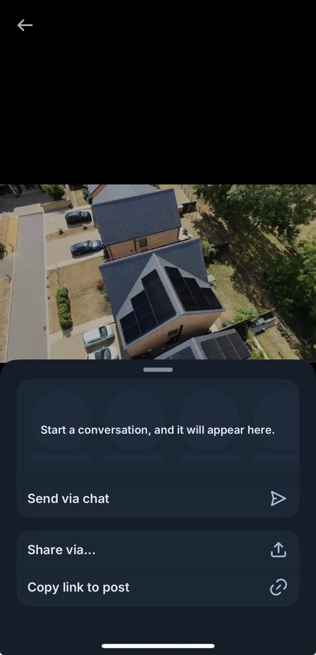 Copying a Bluesky post link in the mobile app