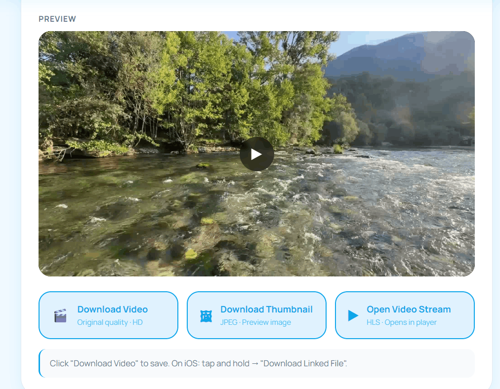 BskySuite showing a Bluesky video post with a Download Video button